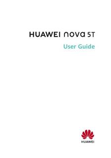 Huawei Nova 5T manual. Smartphone Instructions.